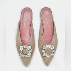 Pretty Ballerinas Clementine Beige Mule Flats size 38